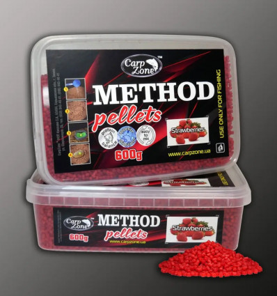 Метод-стик микс пеллетс Клубника Method & Stick Mix Pellets Strawberry 2-4mm 600g
