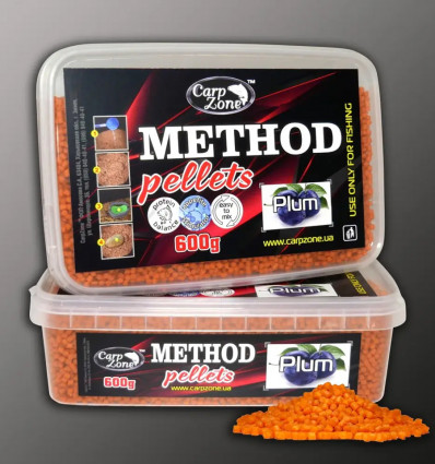 Метод-стик микс пеллетс Слива Method & Stick Mix Pellets Слива 2-4mm 600g
