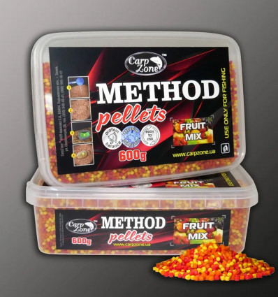 Метод-Стік Мікс пелетс CarpZone Fruit Mix (Фруктовий мiкс) Method & Stick Mix Pellets 2-4mm 600g