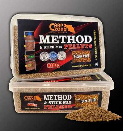Метод-Стік Мікс пелетс CarpZone Tiger Nut (Тигровий горіх)&nbsp;Method & Stick Mix Pellets 2-4mm 600g