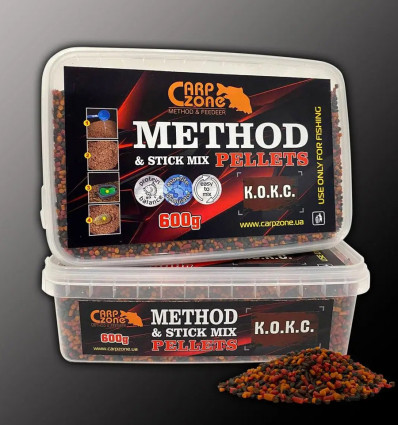 Метод-стик микс пеллетс CarpZone Кальмар-Осьминог-Криль-Специи (К.О.К.С.)&nbsp; Method & Stick Mix Pellets 2-4mm 600g