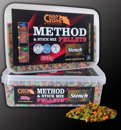 Метод-Стік Мікс пелетс CarpZone Stench (Бєлачан-Часник-Спеції)&nbsp;Method & Stick Mix Pellets 2-4mm 600g