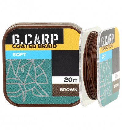 Поводковый материал в мягкой оплетке GC G.Carp Coated Braid Soft 20м Brown