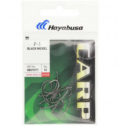 Карповые крючки Hayabusa P-1 Black Nickel черный никель