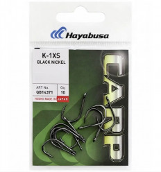 Карповые крючки Hayabusa K-1 XS Black Nickel черный никель