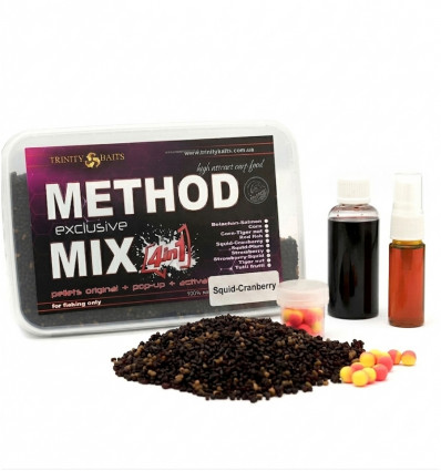 Метод мікс Trinity Baits Method Mix 4in1 Squid-Cranberry