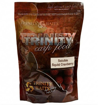 Бойлы прикормочные растворимые Trinity Baits Amino Squid-Cranberry 1 кг