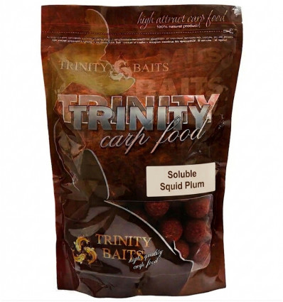 Бойлы прикормочные растворимые Trinity Baits Amino Squid-Plum 1 кг