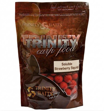 Бойли прикормочні розчинні Trinity Baits Amino Strawberry Squid 1 кг