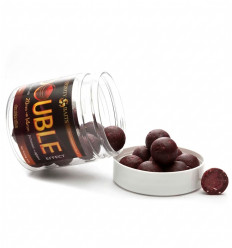 Бойлы насадочные вареные в растворимой оболочке Trinity Baits Double Squid-Cranberry 20→14 мм 100 г