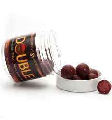 Бойли насадочні варені в розчинній оболонці Trinity Baits Double Strawberry 20→14 мм, 100 г