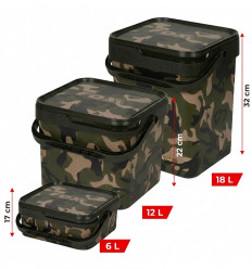 Відро для риболовлі з кришкою Fox Camo Bucket
