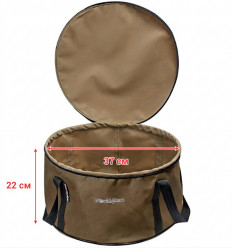 М'яке відро з кришкою для риболовлі World4Carp Soft bucket PU (поліуретан) 25 л