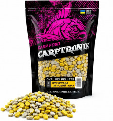 Пеллетс Carptronik Oval Mix Кукуруза/Тигровый орех микс 1 кг