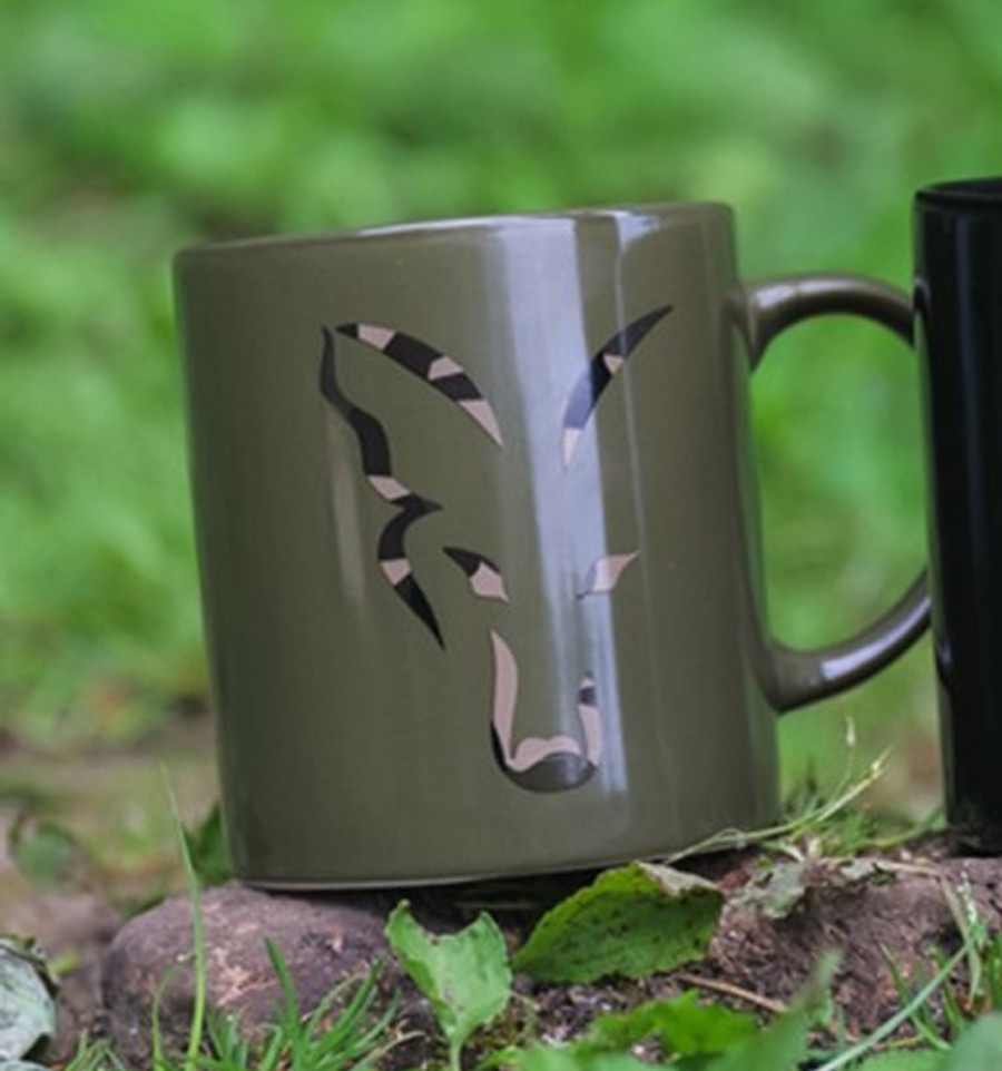 Fox Green & Camo Head Ceramic Mug